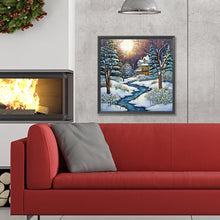 Load image into Gallery viewer, Diamond Painting - Full Round - winter snow house (30*30CM)
