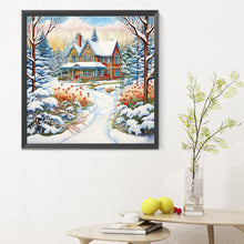 Load image into Gallery viewer, Diamond Painting - Full Round - winter snow house (30*30CM)
