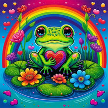 Load image into Gallery viewer, AB Diamond Painting - Full Round - frog under rainbow bridge (40*40CM)
