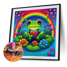 Load image into Gallery viewer, AB Diamond Painting - Full Round - frog under rainbow bridge (40*40CM)
