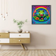 Load image into Gallery viewer, AB Diamond Painting - Full Round - frog under rainbow bridge (40*40CM)
