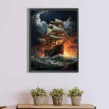 Load image into Gallery viewer, Diamond Painting - Full Square - sea sailing boat (30*40CM)
