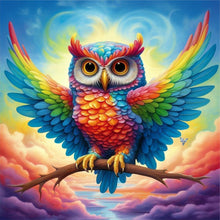 Load image into Gallery viewer, Diamond Painting - Full Round - Colorful owl (30*30CM)
