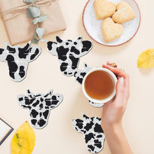Load image into Gallery viewer, 8PCS Special Shape Diamond Painting Art Coaster Kit with Holder (Milk Cow)
