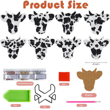 Load image into Gallery viewer, 8PCS Special Shape Diamond Painting Art Coaster Kit with Holder (Milk Cow)
