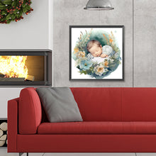 Load image into Gallery viewer, Diamond Painting - Full Round - baby in garland (30*30CM)
