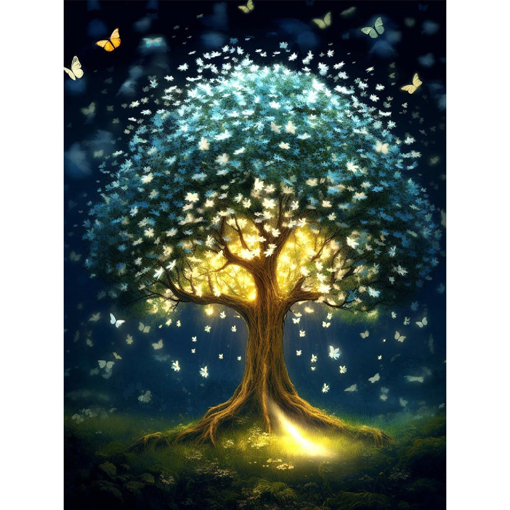 Diamond Painting - Full Round - glowing tree (30*40CM)
