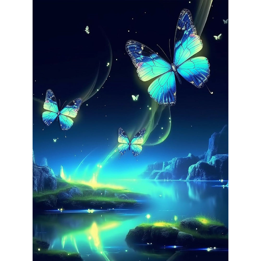 Diamond Painting - Full Round - aurora river (30*40CM)