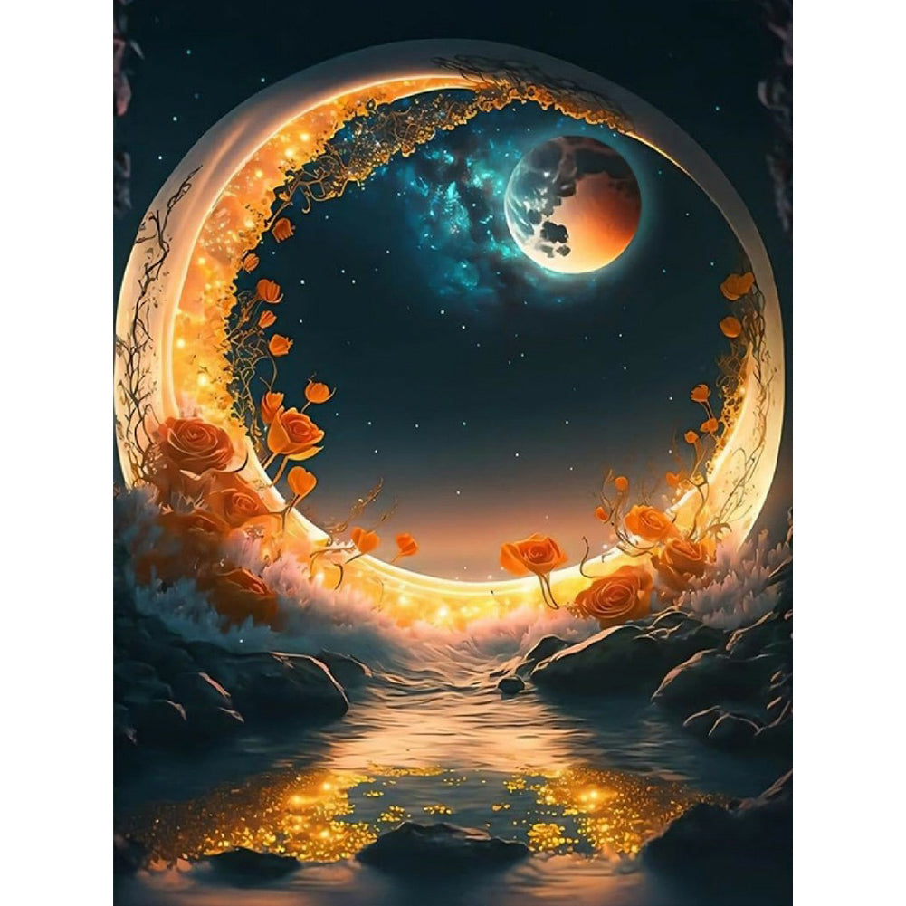 Diamond Painting - Full Round - aurora river (30*40CM)