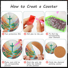 Load image into Gallery viewer, 6PCS Special Shape Diamond Painting Art Coaster Kit with Holder Birth of Jesus
