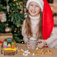 Load image into Gallery viewer, 6PCS Special Shape Diamond Painting Art Coaster Kit with Holder Birth of Jesus
