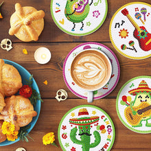 Load image into Gallery viewer, 8PCS Special Shape Diamond Painting Art Coaster Kit Mexican Style (#2)
