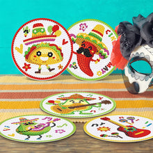 Load image into Gallery viewer, 8PCS Special Shape Diamond Painting Art Coaster Kit Mexican Style (#2)
