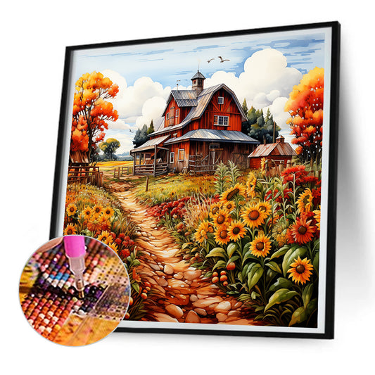 Diamond Painting - Full Round - Harvest Farm (30*30CM)