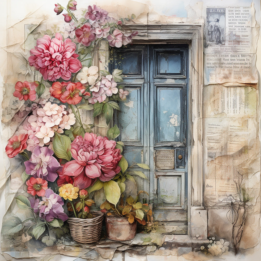 Diamond Painting - Full Round - Nostalgic garden entrance (30*30CM)