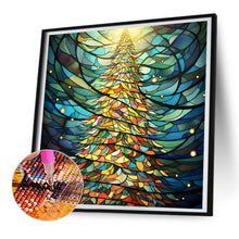 Load image into Gallery viewer, Diamond Painting - Full Round - Christmas tree glass art (30*30CM)
