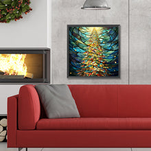 Load image into Gallery viewer, Diamond Painting - Full Round - Christmas tree glass art (30*30CM)
