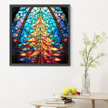 Load image into Gallery viewer, Diamond Painting - Full Round - Christmas tree glass art (30*30CM)
