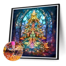 Load image into Gallery viewer, Diamond Painting - Full Round - Christmas tree glass art (30*30CM)

