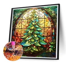 Load image into Gallery viewer, Diamond Painting - Full Round - Christmas tree glass art (30*30CM)
