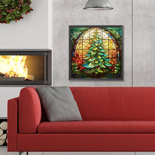 Load image into Gallery viewer, Diamond Painting - Full Round - Christmas tree glass art (30*30CM)

