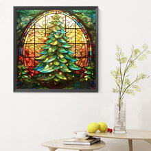 Load image into Gallery viewer, Diamond Painting - Full Round - Christmas tree glass art (30*30CM)
