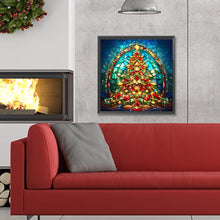 Load image into Gallery viewer, Diamond Painting - Full Round - Christmas tree glass art (30*30CM)
