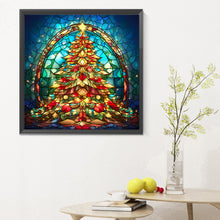 Load image into Gallery viewer, Diamond Painting - Full Round - Christmas tree glass art (30*30CM)
