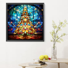 Load image into Gallery viewer, Diamond Painting - Full Round - Christmas tree glass art (30*30CM)

