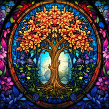 Load image into Gallery viewer, Diamond Painting - Full Round - tree of life glass art (30*30CM)
