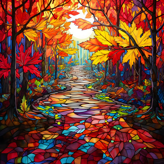 Diamond Painting - Full Round - maple leaf forest (30*30CM)
