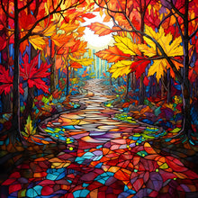 Load image into Gallery viewer, Diamond Painting - Full Round - maple leaf forest (30*30CM)
