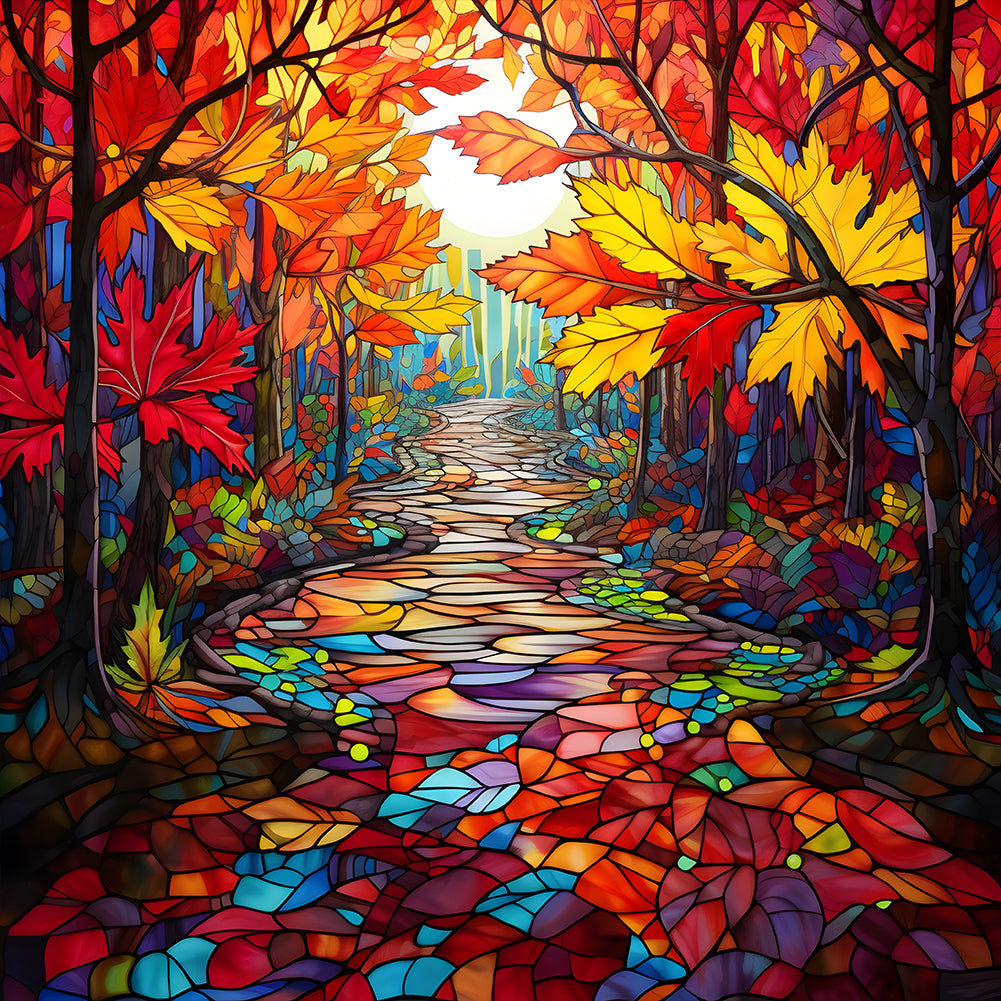 Diamond Painting - Full Round - maple leaf forest (30*30CM)