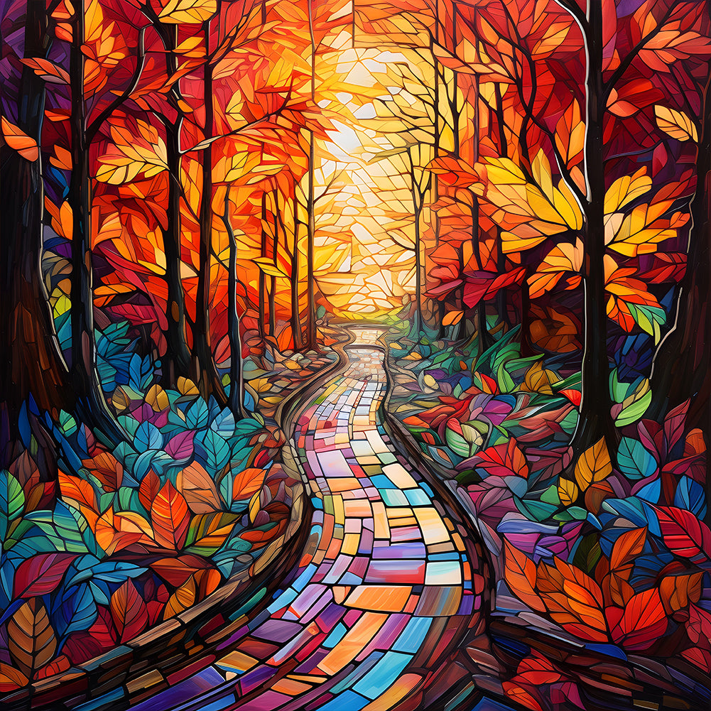 Diamond Painting - Full Round - maple leaf forest (30*30CM)
