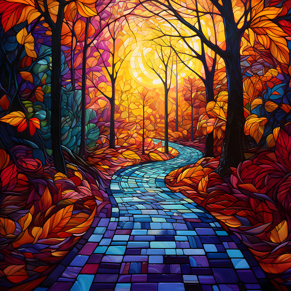 Diamond Painting - Full Round - maple leaf forest (30*30CM)