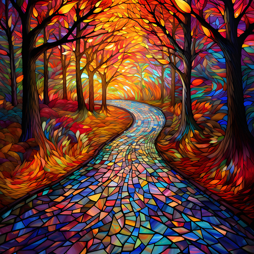 Diamond Painting - Full Round - maple leaf forest (30*30CM)