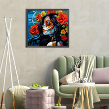Load image into Gallery viewer, Diamond Painting - Full Round - day of the dead girl (35*30CM)
