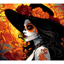 Load image into Gallery viewer, Diamond Painting - Full Round - day of the dead girl (35*30CM)
