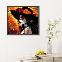 Load image into Gallery viewer, Diamond Painting - Full Round - day of the dead girl (35*30CM)
