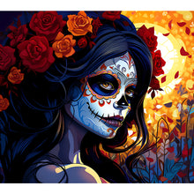 Load image into Gallery viewer, Diamond Painting - Full Round - day of the dead girl (35*30CM)

