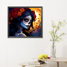 Load image into Gallery viewer, Diamond Painting - Full Round - day of the dead girl (35*30CM)
