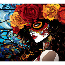 Load image into Gallery viewer, Diamond Painting - Full Round - day of the dead girl (35*30CM)
