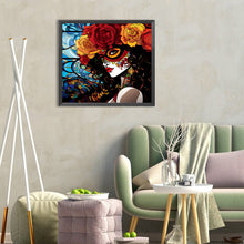 Load image into Gallery viewer, Diamond Painting - Full Round - day of the dead girl (35*30CM)

