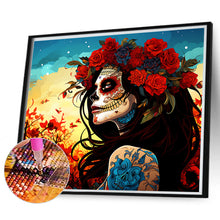 Load image into Gallery viewer, Diamond Painting - Full Round - day of the dead girl (35*30CM)

