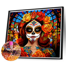 Load image into Gallery viewer, Diamond Painting - Full Round - day of the dead girl (35*30CM)
