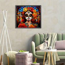 Load image into Gallery viewer, Diamond Painting - Full Round - day of the dead girl (35*30CM)
