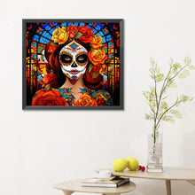 Load image into Gallery viewer, Diamond Painting - Full Round - day of the dead girl (35*30CM)

