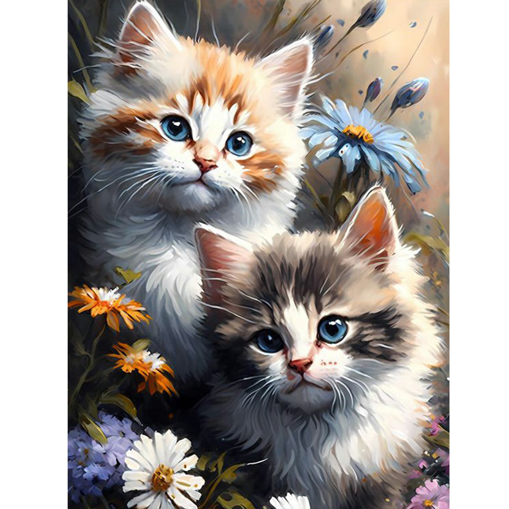 Diamond Painting - Full Round - Cats and nature (30*40CM)