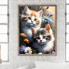 Load image into Gallery viewer, Diamond Painting - Full Round - Cats and nature (30*40CM)
