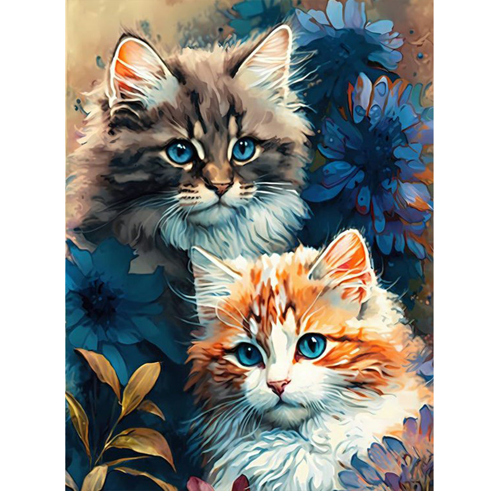 Diamond Painting - Full Round - Cats and nature (30*40CM)